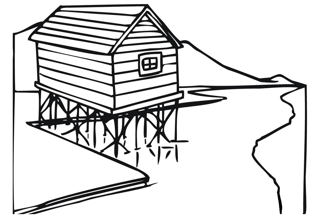 House on Stilts Coloring Game House on Stilts
