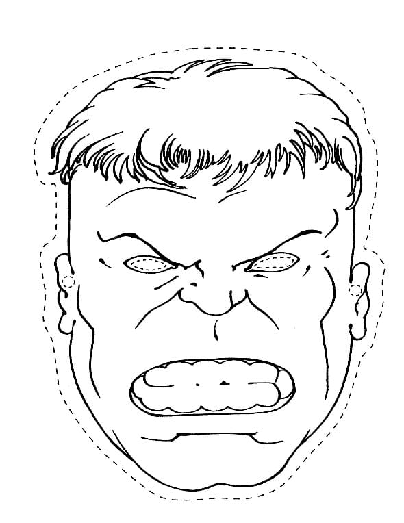 Hulk Mask Coloring Game Hulk Mask
