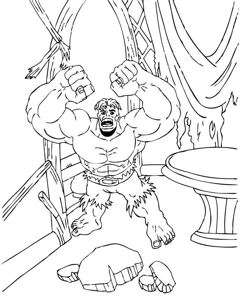 Hulk in Cave Coloring Game Hulk in Cave