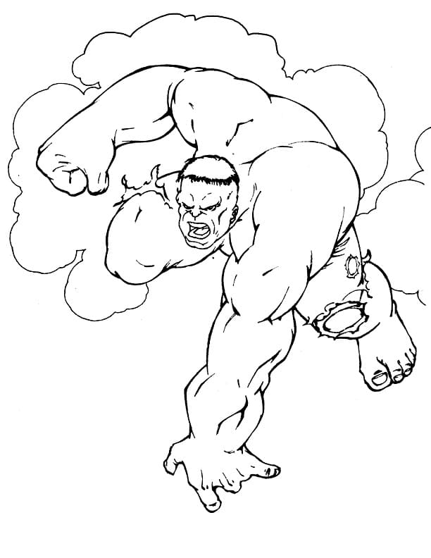 Hulk on the Ground Coloring Game Hulk on the Ground
