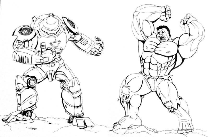 Hulkbuster vs Hulk 2 Coloring Game Hulkbuster vs Hulk 2