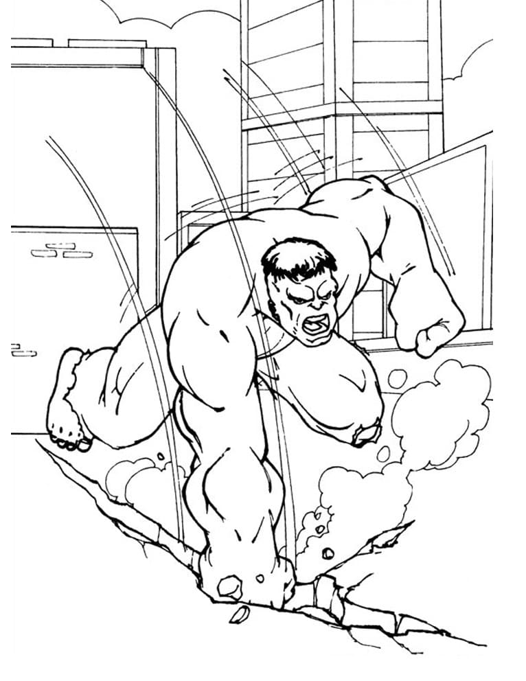 Hulk's Punch Coloring Game Hulk's Punch