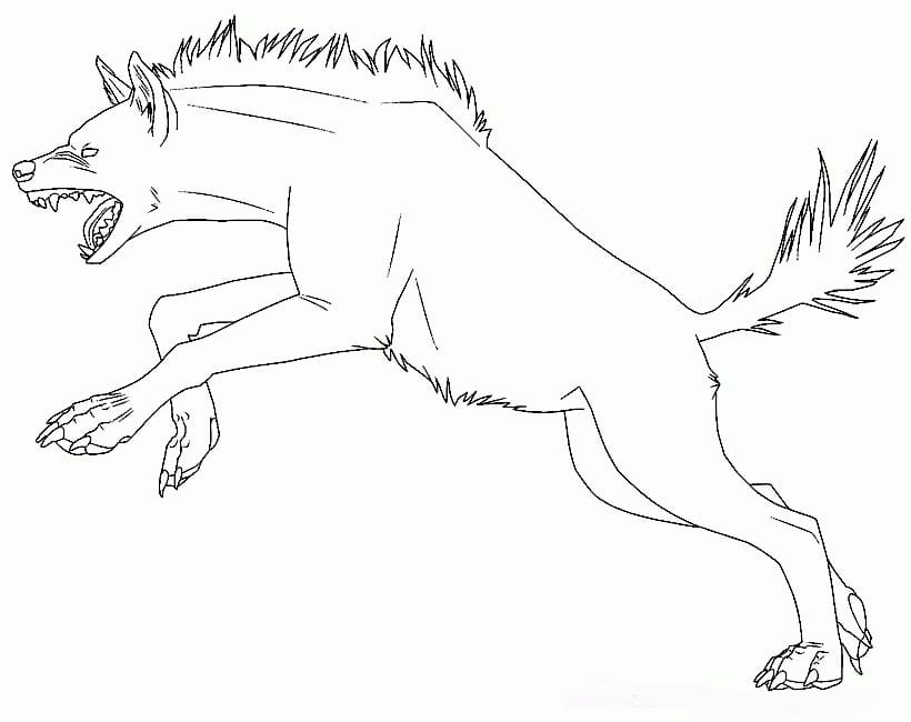 Hyena Attacks Coloring Game Hyena Attacks