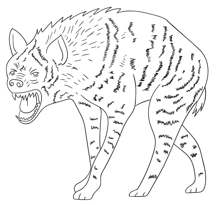 Hyena with Sharp Teeth Coloring Game Hyena with Sharp Teeth
