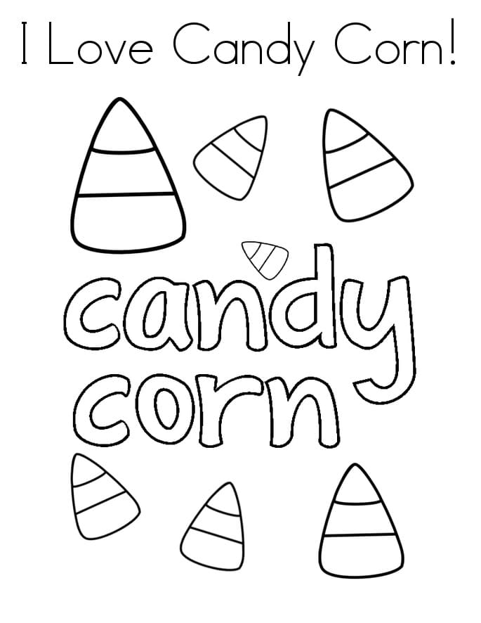 I Love Candy Corn Coloring Game I Love Candy Corn