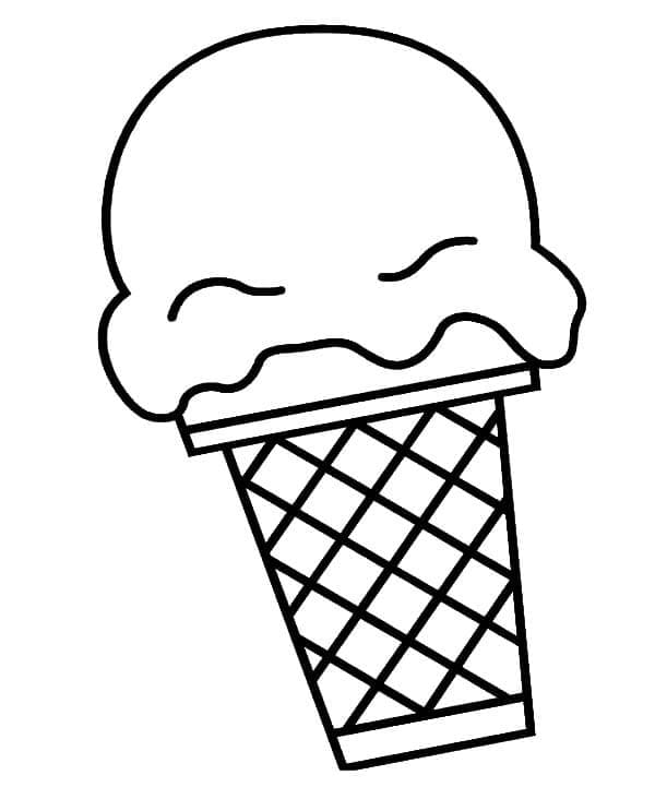 Ice Cream Cone to Color