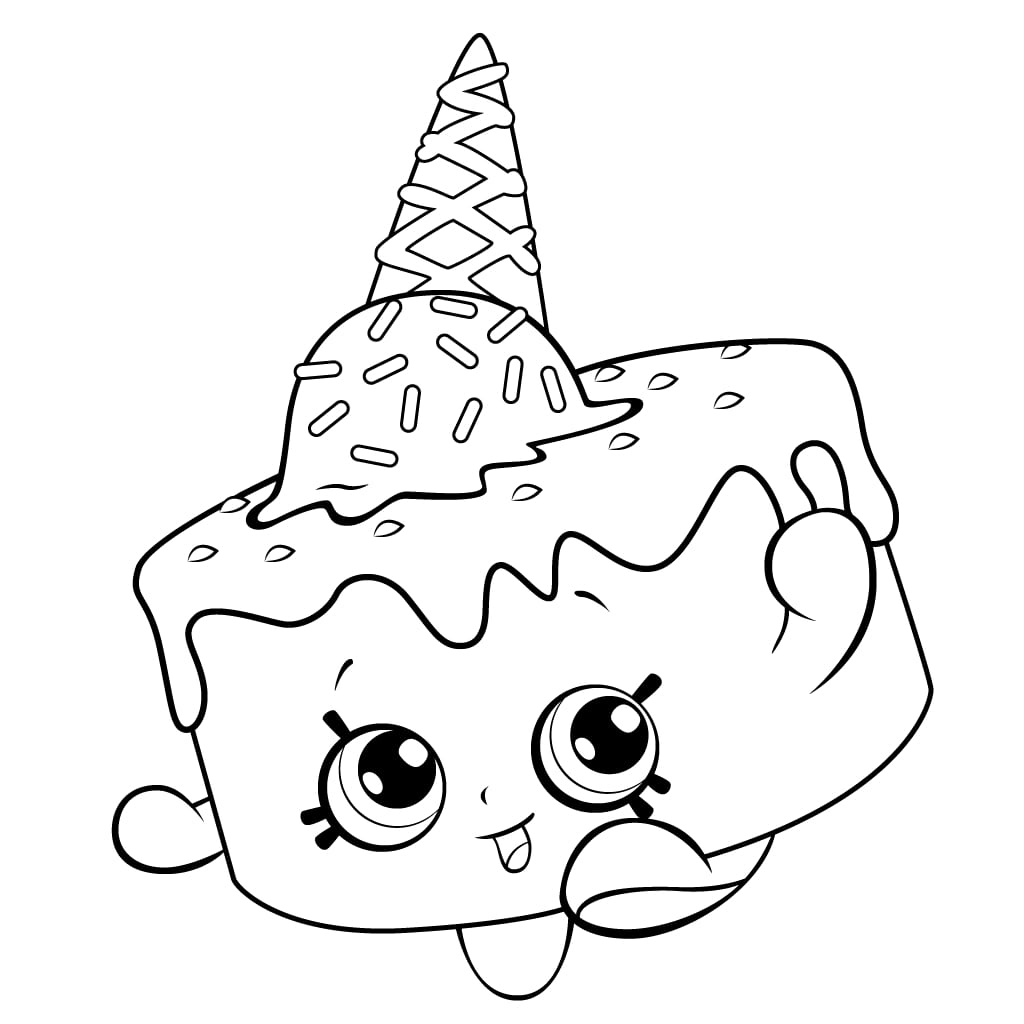 Ice Cream Kate Shopkin Coloring Game Ice Cream Kate Shopkin