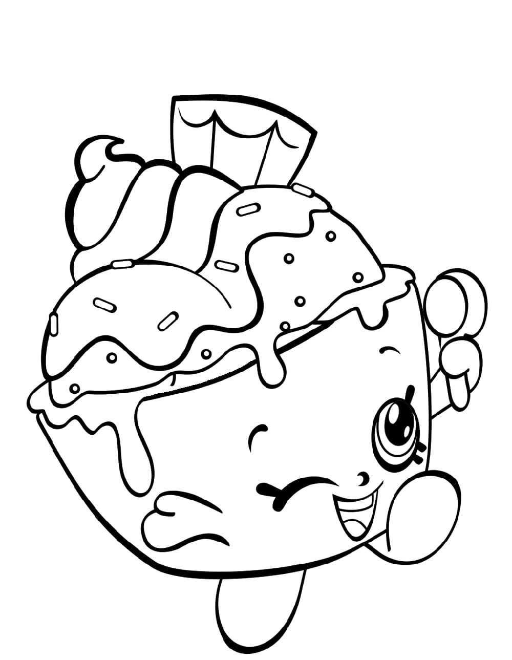 Ice Cream Queen Shopkin Coloring Game Ice Cream Queen Shopkin