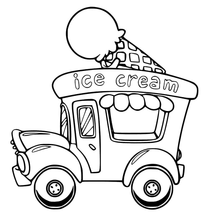 Ice Cream Truck For Children Coloring Game Ice Cream Truck For Children