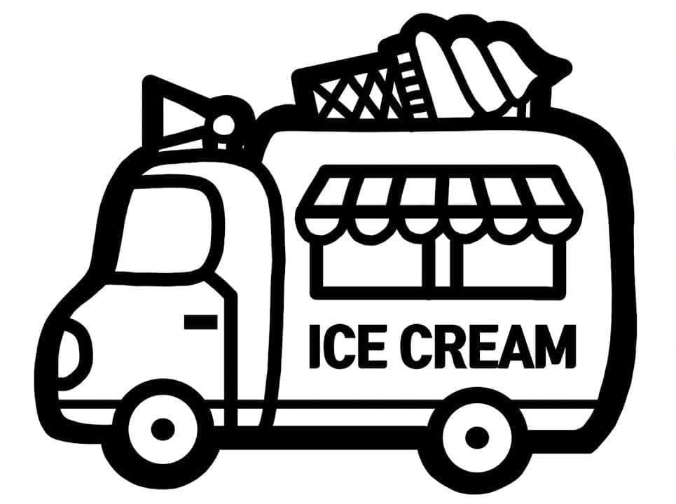 Ice Cream Truck Free Printable Coloring Game Ice Cream Truck Free Printable