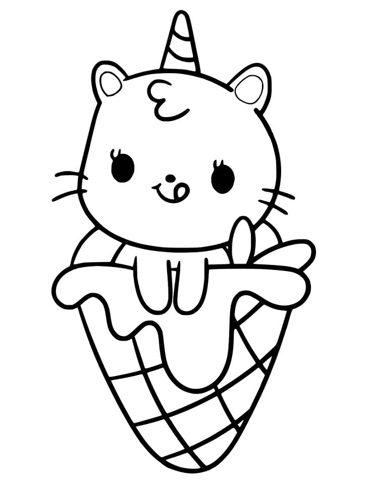Ice Cream Unicorn Cat Coloring Game Ice Cream Unicorn Cat