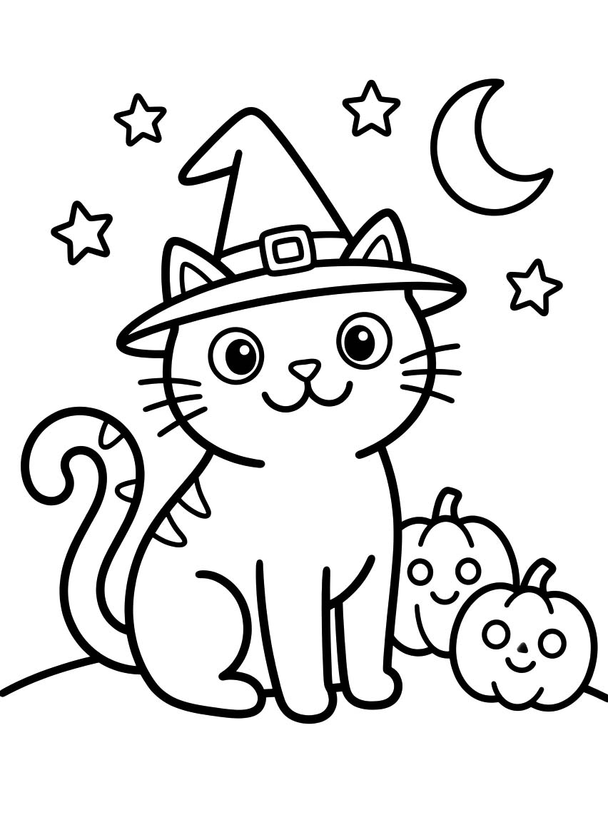 Image Halloween Cat Easy