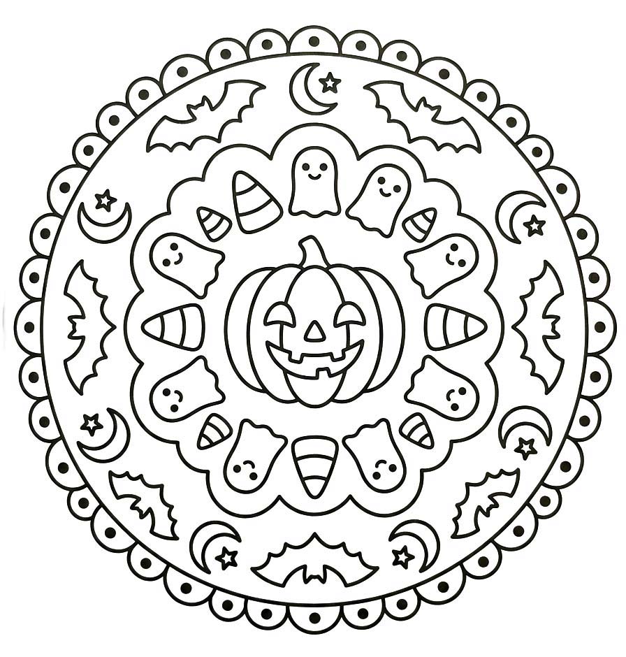 Image Halloween Mandala Easy