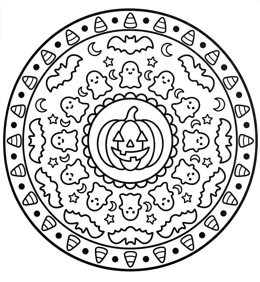 Image Halloween Mandala Free Printable