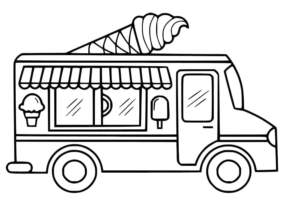 Image of Ice Cream Truck Coloring Game Image of Ice Cream Truck