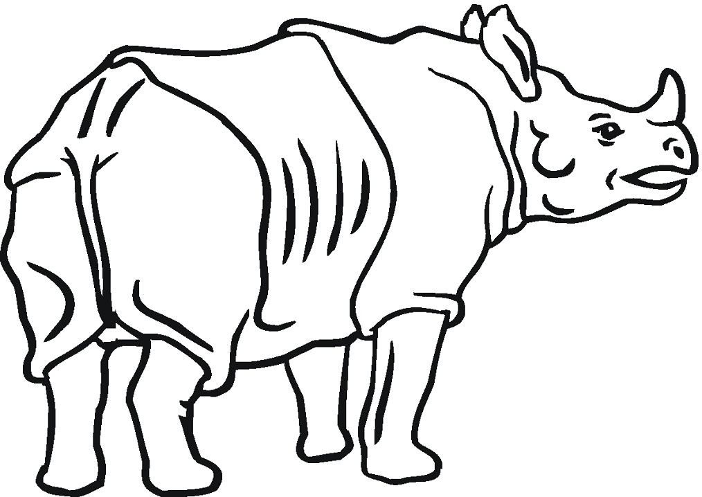 Indian Rhinoceros Coloring Game Indian Rhinoceros