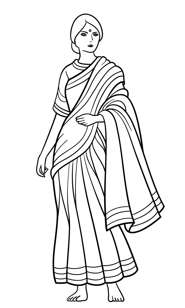 Indian Woman in Sari