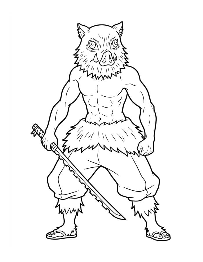 Inosuke Hashibira With Sword