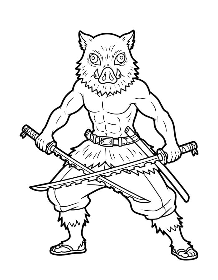 Inosuke Hashibira and Swords