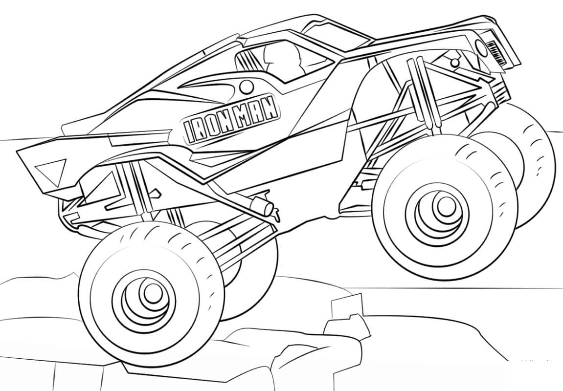 Iron Man Monster Truck Coloring Game Iron Man Monster Truck