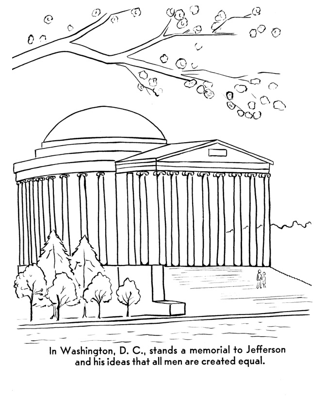Jefferson Memorial Coloring Game Jefferson Memorial