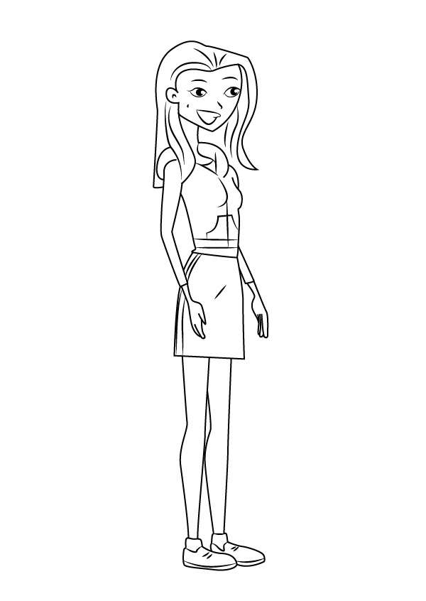 Jen Masterson from 6teen Coloring - Play Free Coloring Game Online