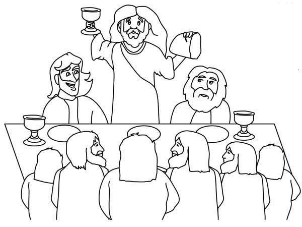 Jesus The Last Supper Coloring - Play Free Coloring Game Online
