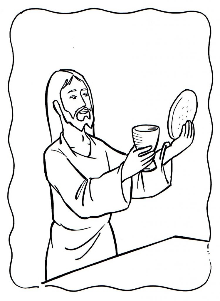 Jesus in Last Supper Coloring - Play Free Coloring Game Online