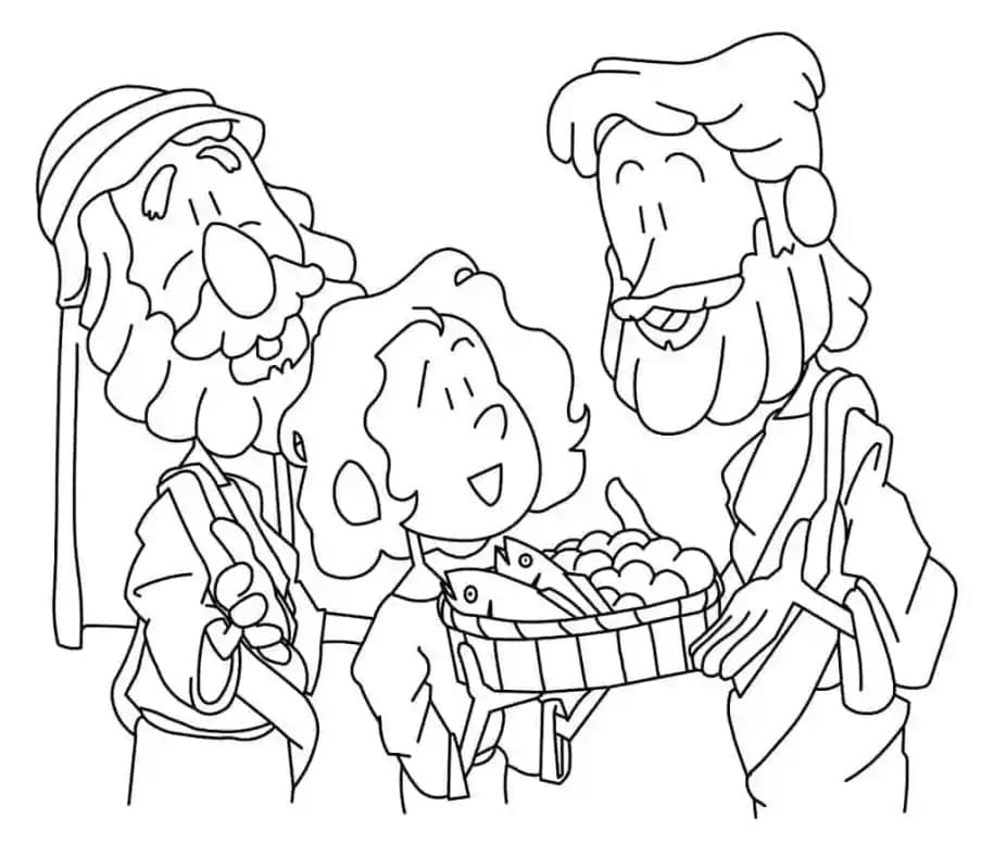 Jesus Feeds 5,000 Free Coloring Game Jesus Feeds 5,000 Free
