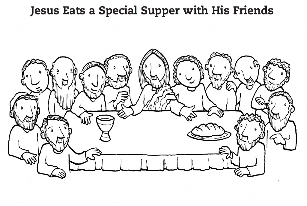 Jesus in Last Supper Coloring - Play Free Coloring Game Online