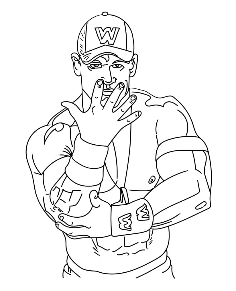 John Cena to Print Coloring Game John Cena to Print