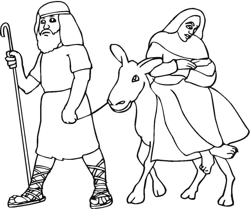 Mary, Joseph And Baby Jesus Coloring - Play Free Coloring Game Online