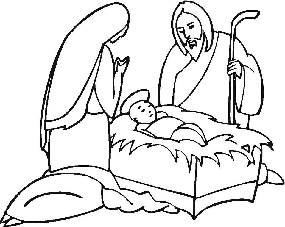 Baby Jesus Birth Coloring - Play Free Coloring Game Online