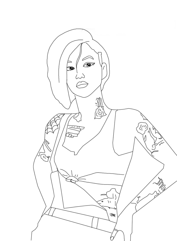 Cyberpunk 2077 Judy Alvarez Coloring - Play Free Coloring Game Online