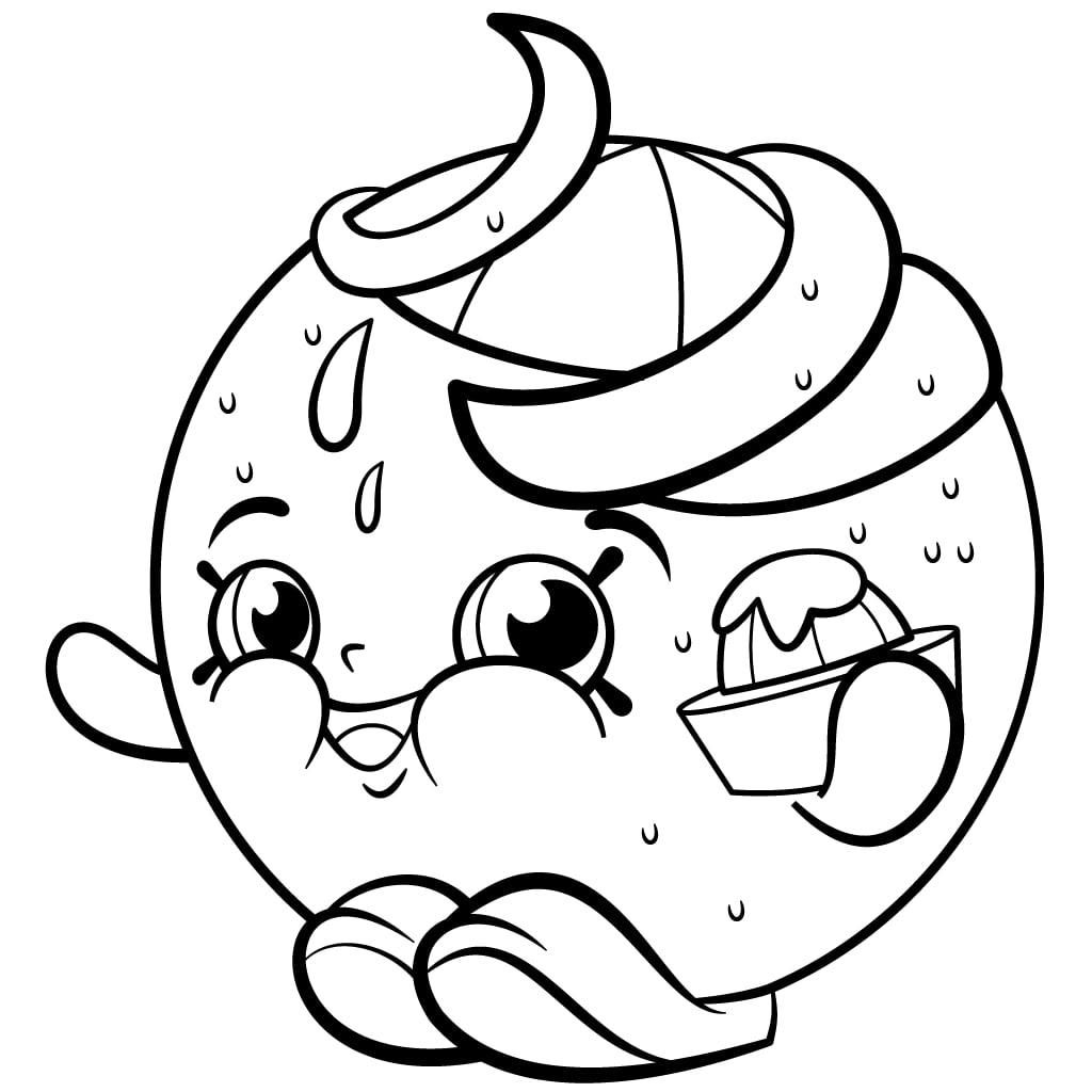 Juicy Orange Shopkins Coloring Game Juicy Orange Shopkins