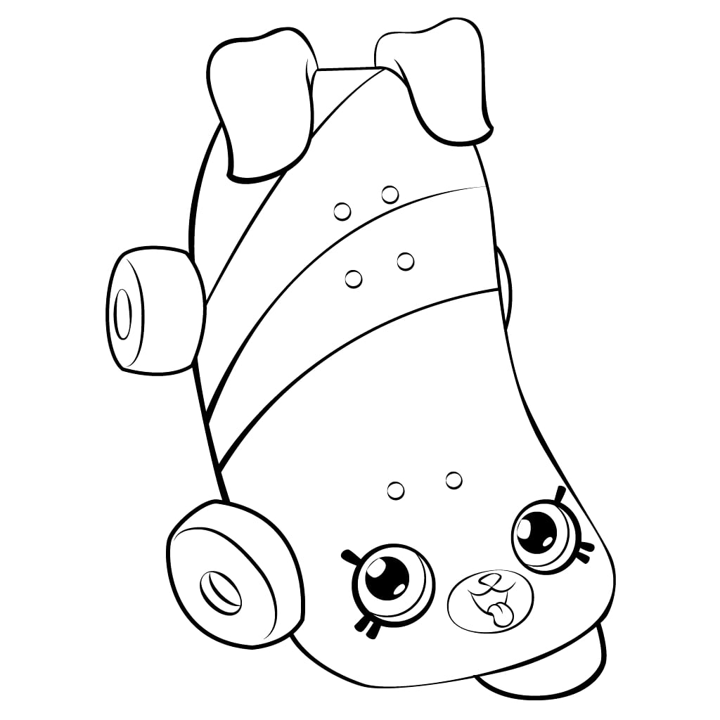 Katie Skateboard Shopkin Coloring Game Katie Skateboard Shopkin