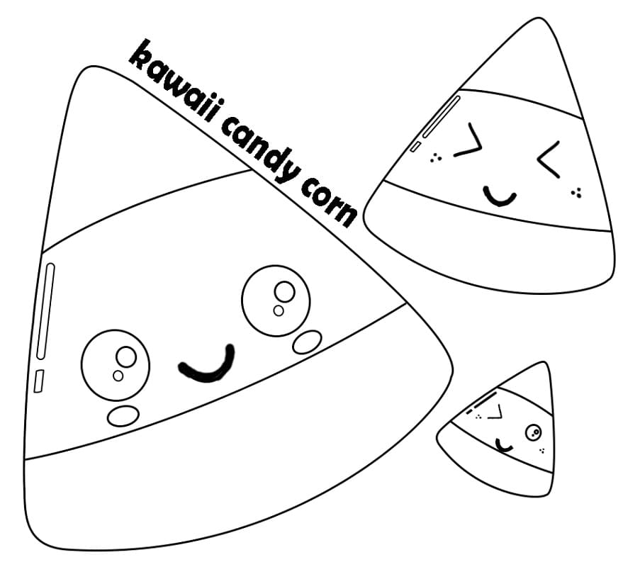 Kawaii Candy Corn Coloring Game Kawaii Candy Corn