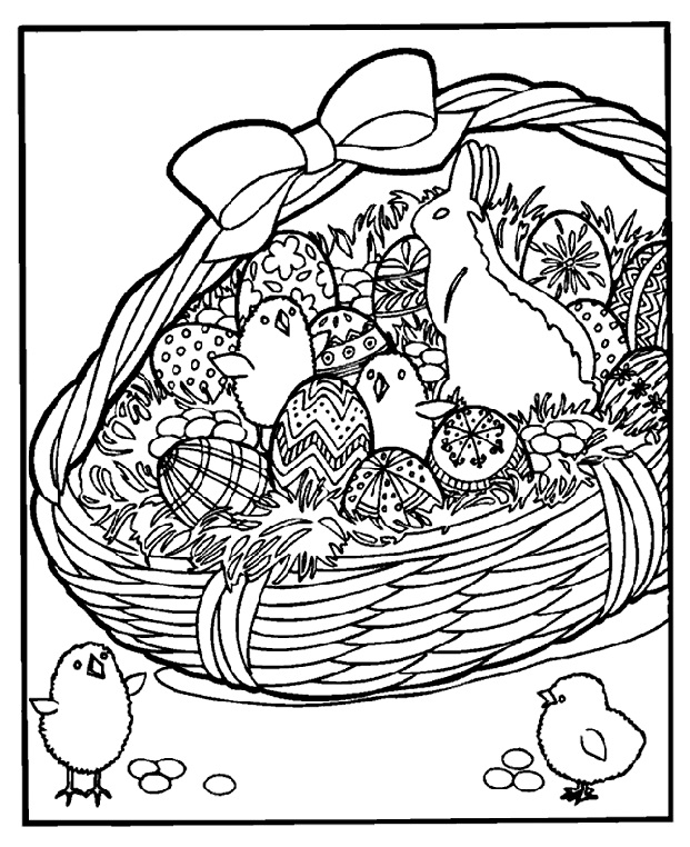 Kawaii Easter Basket Coloring Game Kawaii Easter Basket