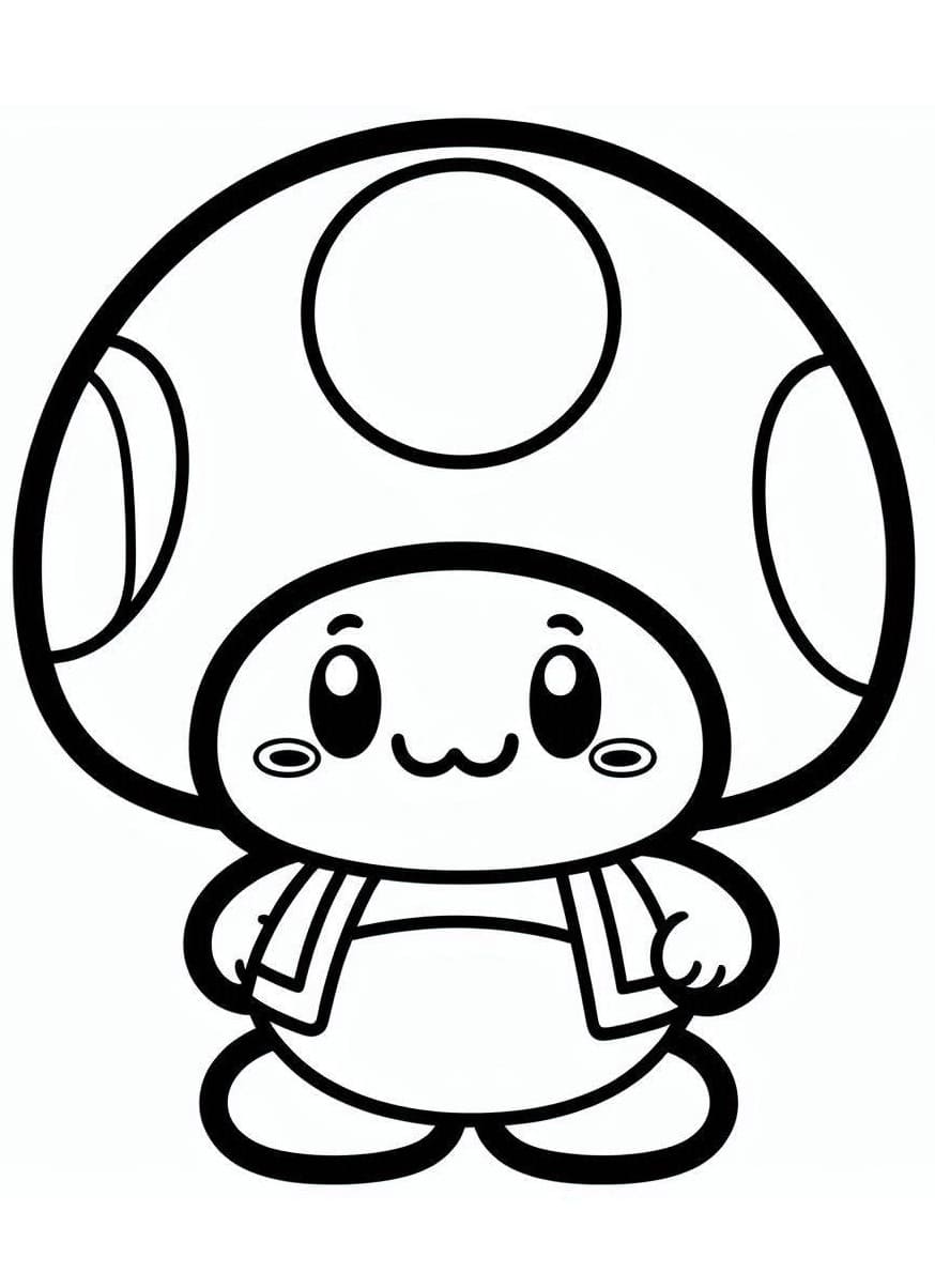 Kawaii Toad Mario Coloring Game Kawaii Toad Mario