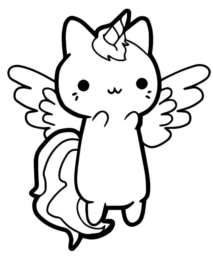 Kawaii Unicorn Cat Coloring Game Kawaii Unicorn Cat
