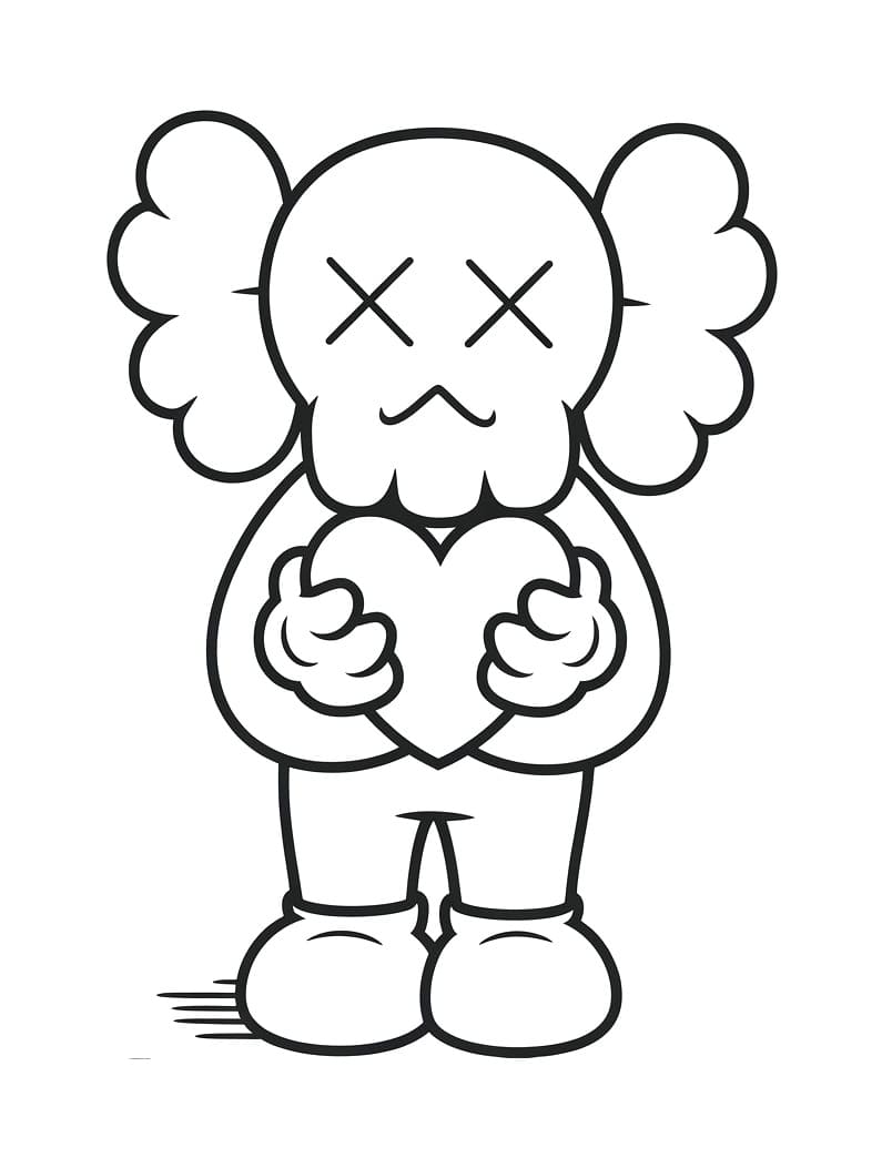 Kaws Free Printable Coloring Game Kaws Free Printable