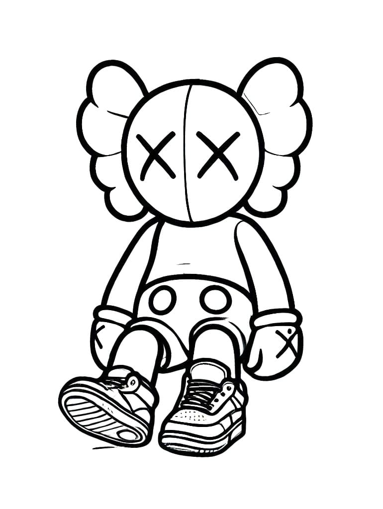 Kaws Free Coloring Game Kaws Free