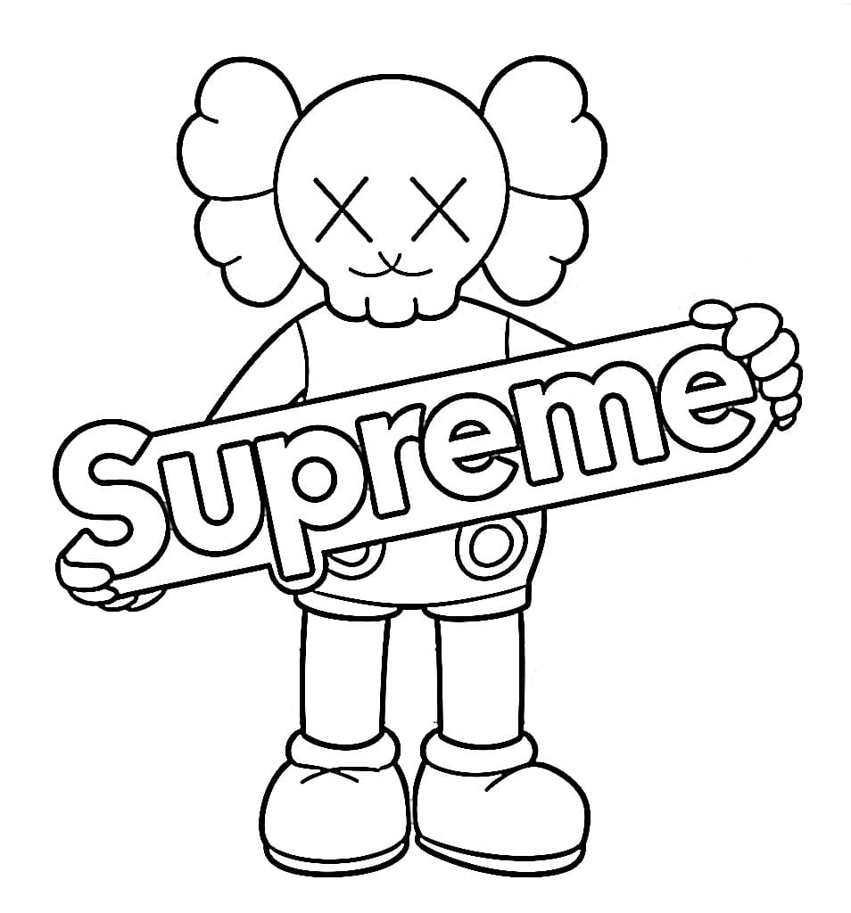 Kaws Printable Coloring Game Kaws Printable