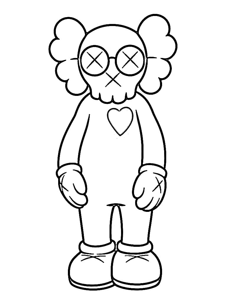 Kaws to Print Coloring Game Kaws to Print