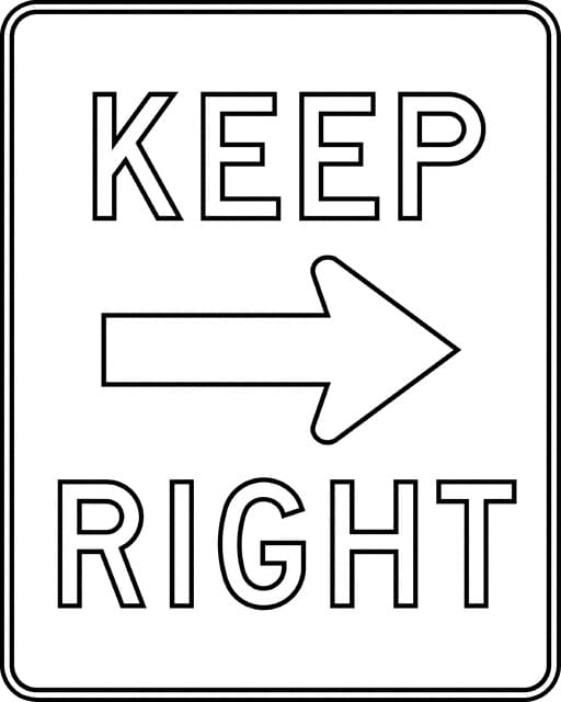 Keep Right Sign