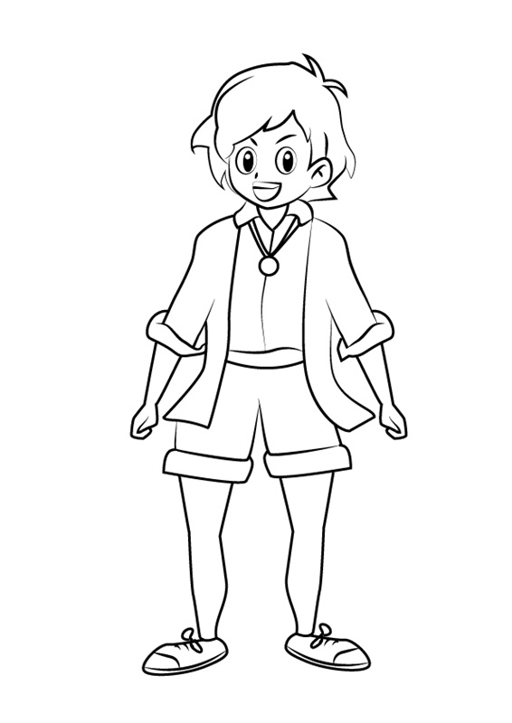 Kenny Forester from Yo kai Watch Coloring Game Kenny Forester from Yo kai Watch