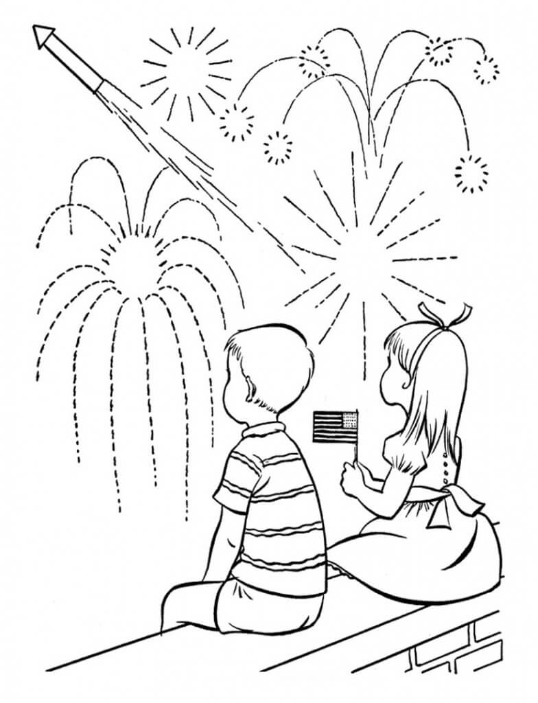 Kid look Fireworks
