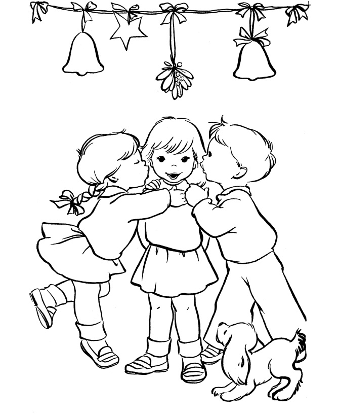 Kids Under The Mistletoe