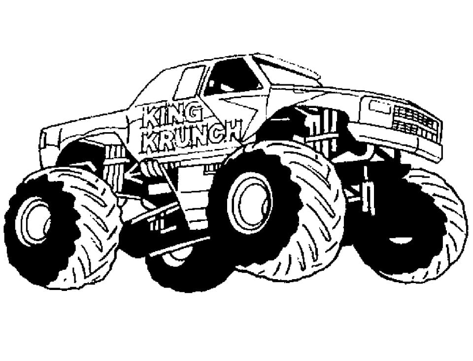 King Krunch Monster Truck Coloring Game King Krunch Monster Truck
