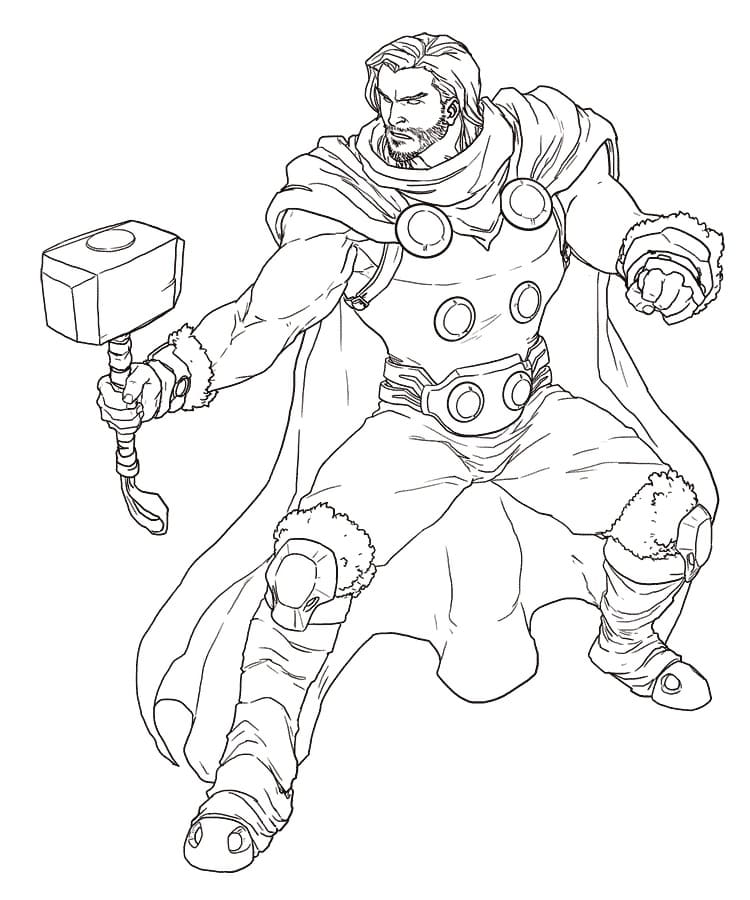 King Thor Coloring Game King Thor